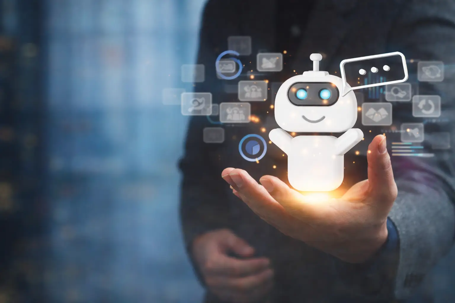 Pantalla con referencia a IA y chatbots